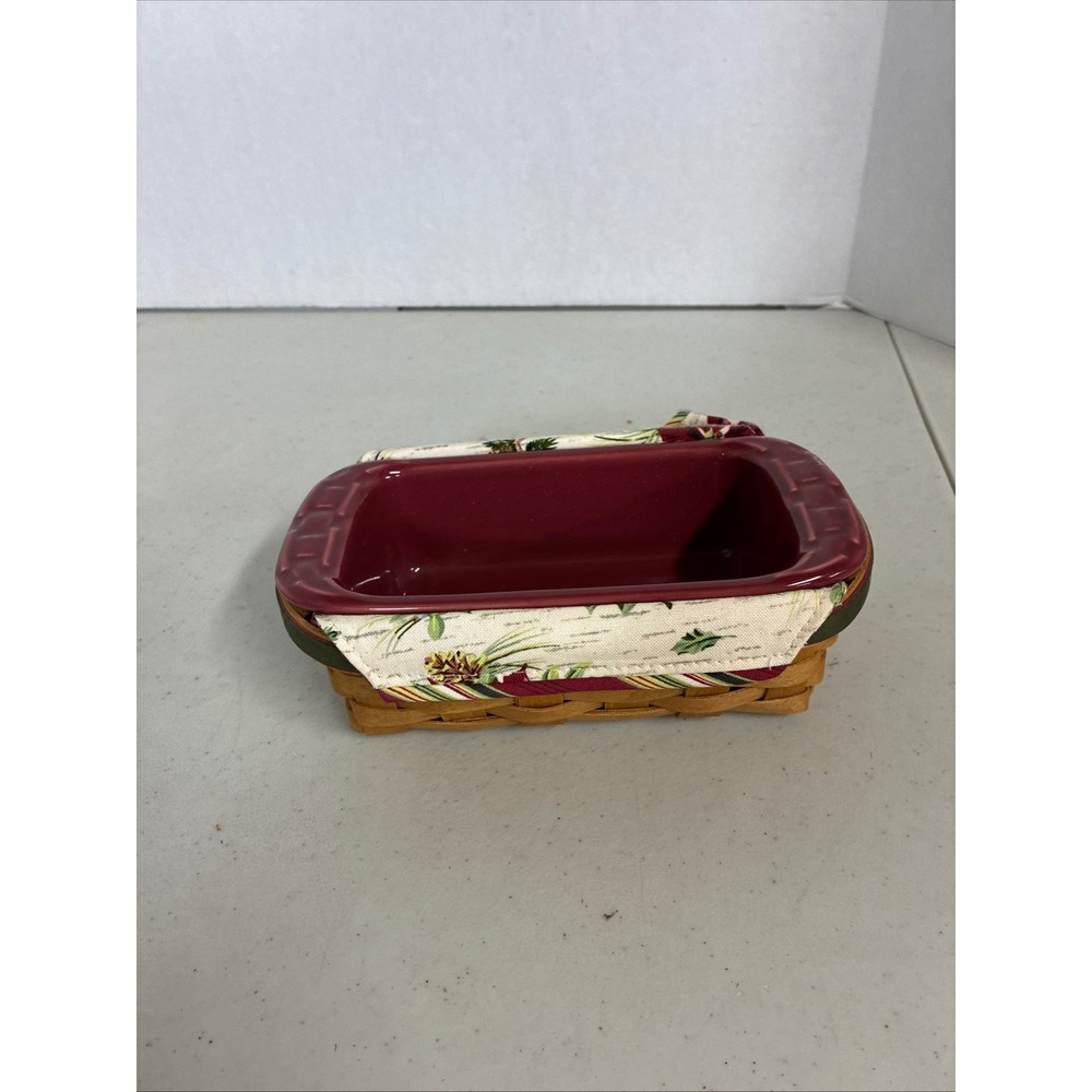 Longaberger 2006 Christmas Collection Little Joy Basket Pottery Liner Protector